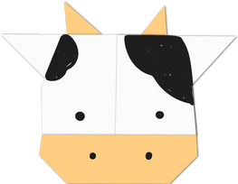 Origami Cow Illustration