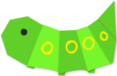 Green Origami Caterpillar